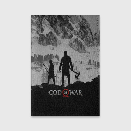 Обложка для паспорта матовая кожа God of war, цвет пыльно-розовый