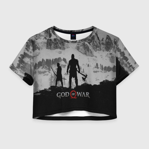 Женская футболка Crop-top 3D God of war, цвет 3D печать