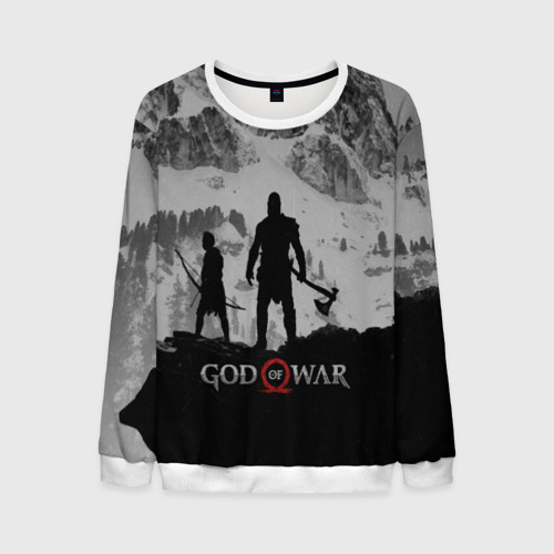 Мужской свитшот 3D God of war, цвет белый