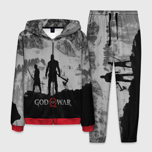 Мужской костюм 3D God of war, цвет красный