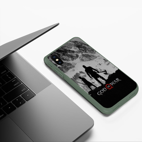 Чехол для iPhone XS Max матовый God of war, цвет темно-зеленый - фото 5