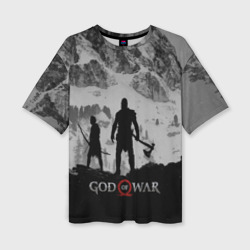 Женская футболка oversize 3D God of war