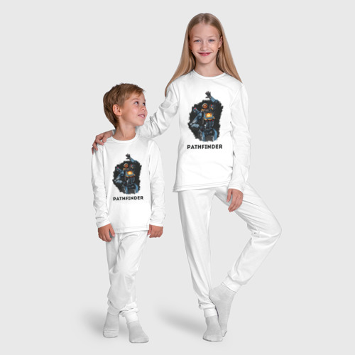 Детская пижама с лонгсливом хлопок Apex Legends, цвет белый - фото 9