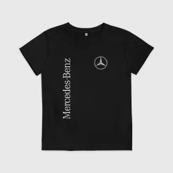 Детская футболка хлопок Mercedes Benz logo