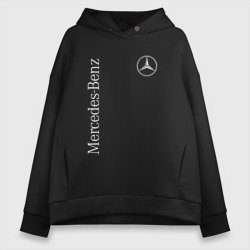 Женское худи Oversize хлопок Mercedes Benz logo