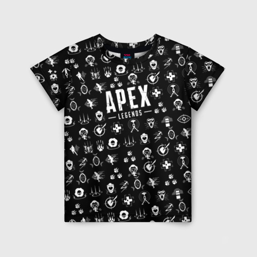 Детская футболка 3D с принтом APEX LEGENDS, вид спереди #2