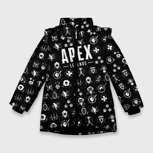 Зимняя куртка для девочек 3D Apex Legends, цвет черный
