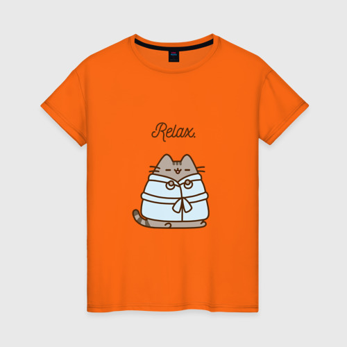 Женская футболка хлопок Pusheen Relax Фото 01 Женская футболка хлопок Pusheen Relax Фото 01