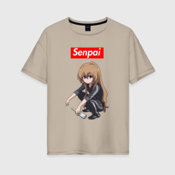 Женская футболка хлопок Oversize Senpai Гопник