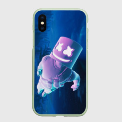 Чехол для iPhone XS Max матовый Fortnite & Marshmello