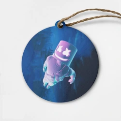 Деревянная игрушка круг Fortnite & Marshmello