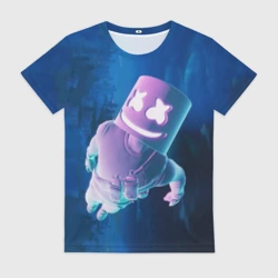 Женская футболка 3D Fortnite & Marshmello