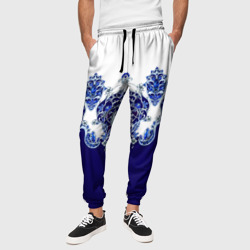 Растительный орнамент – Мужские брюки 3D с принтом купить