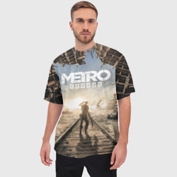 Мужская футболка oversize 3D Метро Исход - фото 2