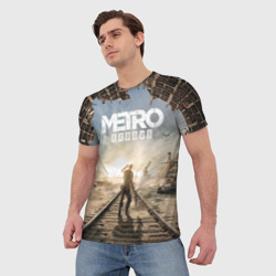 Мужская футболка 3D Метро Исход - фото 2