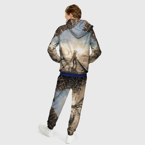 Мужской костюм с толстовкой 3D Метро Исход, цвет синий - фото 4