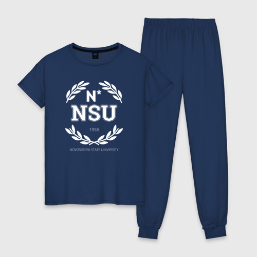 Женская пижама хлопок NSU, цвет темно-синий