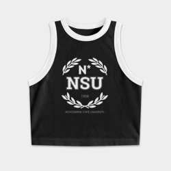 Женская укороченная майка-топ хлопок NSU