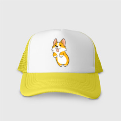 Кепка тракер с сеткой Корги Лапочка милая