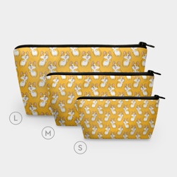 Косметичка 3D Корги паттерн на орнжевом - фото 2
