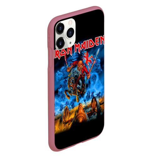 Чехол для iPhone 11 Pro матовый Iron Maiden, цвет малиновый - фото 3