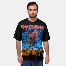 Мужская футболка oversize 3D Iron Maiden - фото 2