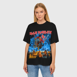 Женская футболка oversize 3D Iron Maiden - фото 2