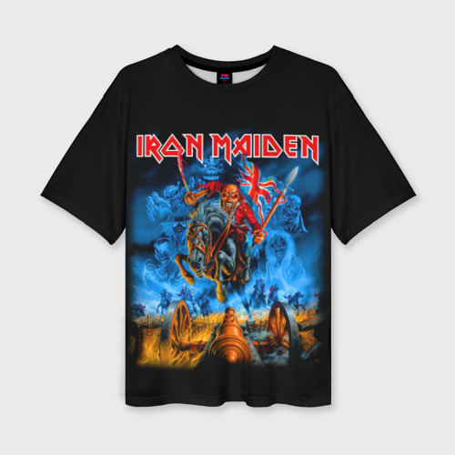 Женская футболка oversize 3D Iron Maiden, цвет 3D печать