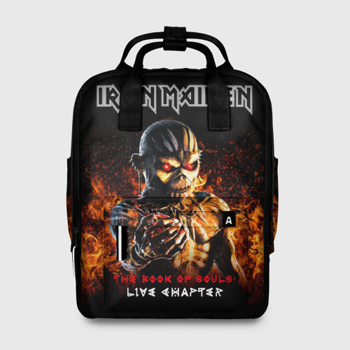 Женский рюкзак 3D с принтом Iron Maiden, вид спереди #2