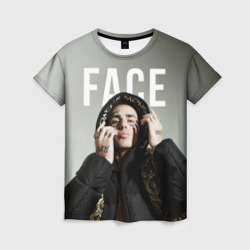 Женская футболка 3D Face - slime