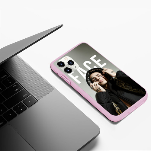 Чехол для iPhone 11 Pro Max матовый Face - slime, цвет розовый - фото 5