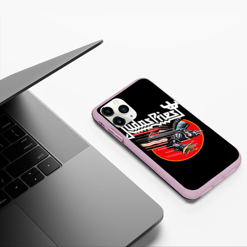 Чехол для iPhone 11 Pro матовый Judas Priest, цвет розовый - фото 5