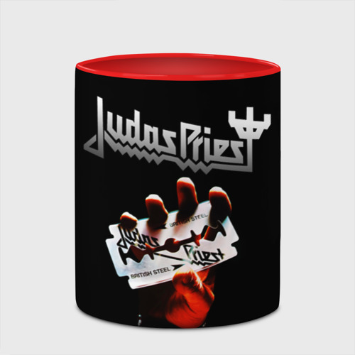 Кружка с полной запечаткой Judas Priest, цвет белый + красный - фото 4