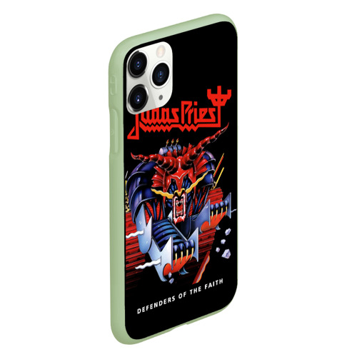 Чехол для iPhone 11 Pro матовый Judas Priest, цвет салатовый - фото 3