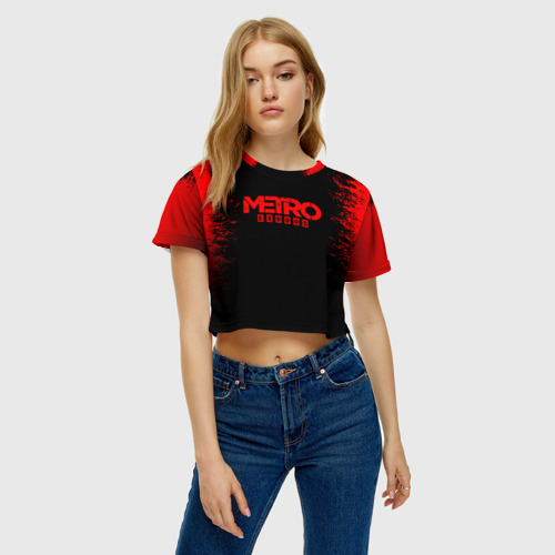 Женская футболка Crop-top 3D Metro Exodus, цвет 3D печать - фото 3