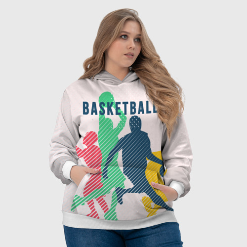 Женская толстовка 3D Баскетбол, цвет 3D печать - фото 6