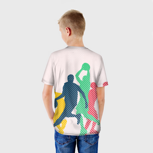 Детская футболка 3D Баскетбол, цвет 3D печать - фото 4