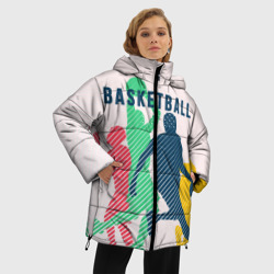 Женская зимняя куртка Oversize Баскетбол - фото 2
