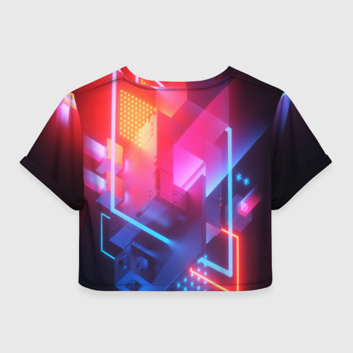 Женская футболка Crop-top 3D Marshmello, цвет 3D печать - фото 2