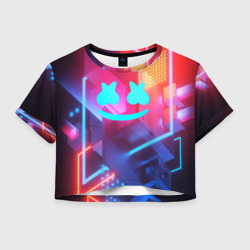 Женская футболка Crop-top 3D Marshmello