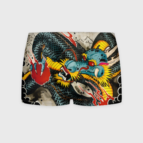 Мужские трусы 3D Dsquared tattoo dragon, цвет 3D печать