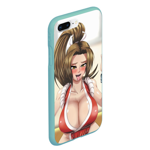 Чехол для iPhone 7Plus/8 Plus матовый Май Сирануи boobs -  sexy ahegao, цвет мятный - фото 3