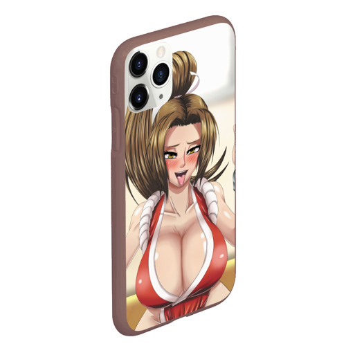 Чехол для iPhone 11 Pro Max матовый Май Сирануи boobs -  sexy ahegao, цвет коричневый - фото 3