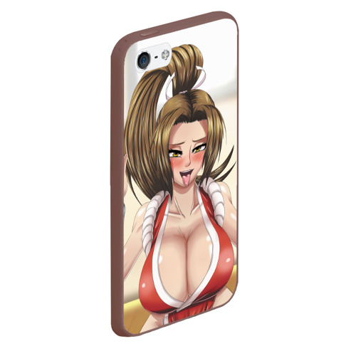 Чехол для iPhone 5/5S матовый Май Сирануи boobs -  sexy ahegao, цвет коричневый - фото 3