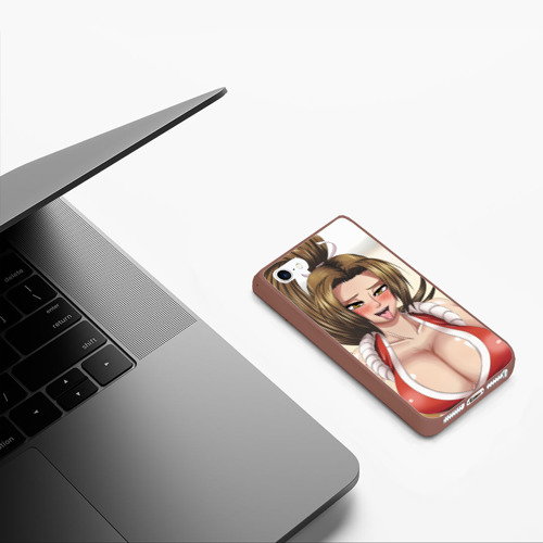 Чехол для iPhone 5/5S матовый Май Сирануи boobs -  sexy ahegao, цвет коричневый - фото 5