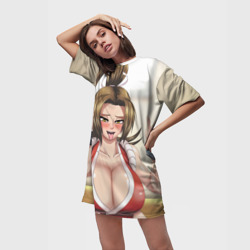 Платье-футболка 3D Май Сирануи boobs -  sexy ahegao - фото 2