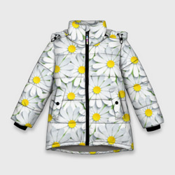 Зимняя куртка для девочек 3D Ромашки
