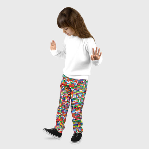 Детские брюки 3D с принтом ФЛАГИ, фото на моделе #1