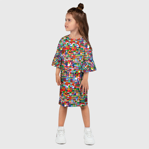 Детское платье 3D с принтом ФЛАГИ, фото на моделе #1