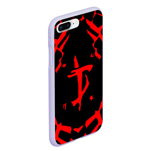 Чехол для iPhone 7Plus/8 Plus матовый Doom, цвет светло-сиреневый - фото 3